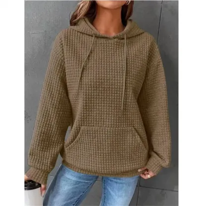Womens Casual Pocket Hoodie Long Sleeve Fashion Pullover Hooded Top Sweatshirt