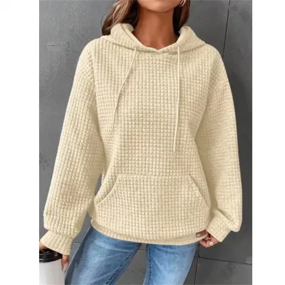Womens Casual Pocket Hoodie Long Sleeve Fashion Pullover Hooded Top Sweatshirt