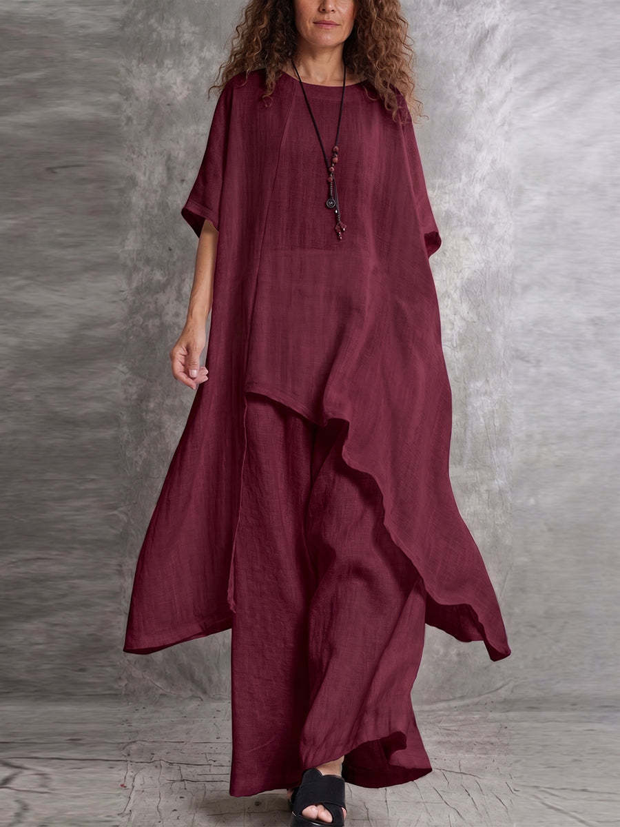 Final Hours🔥 50% OFF - Casual Long Top And Pants Two-piece Set
