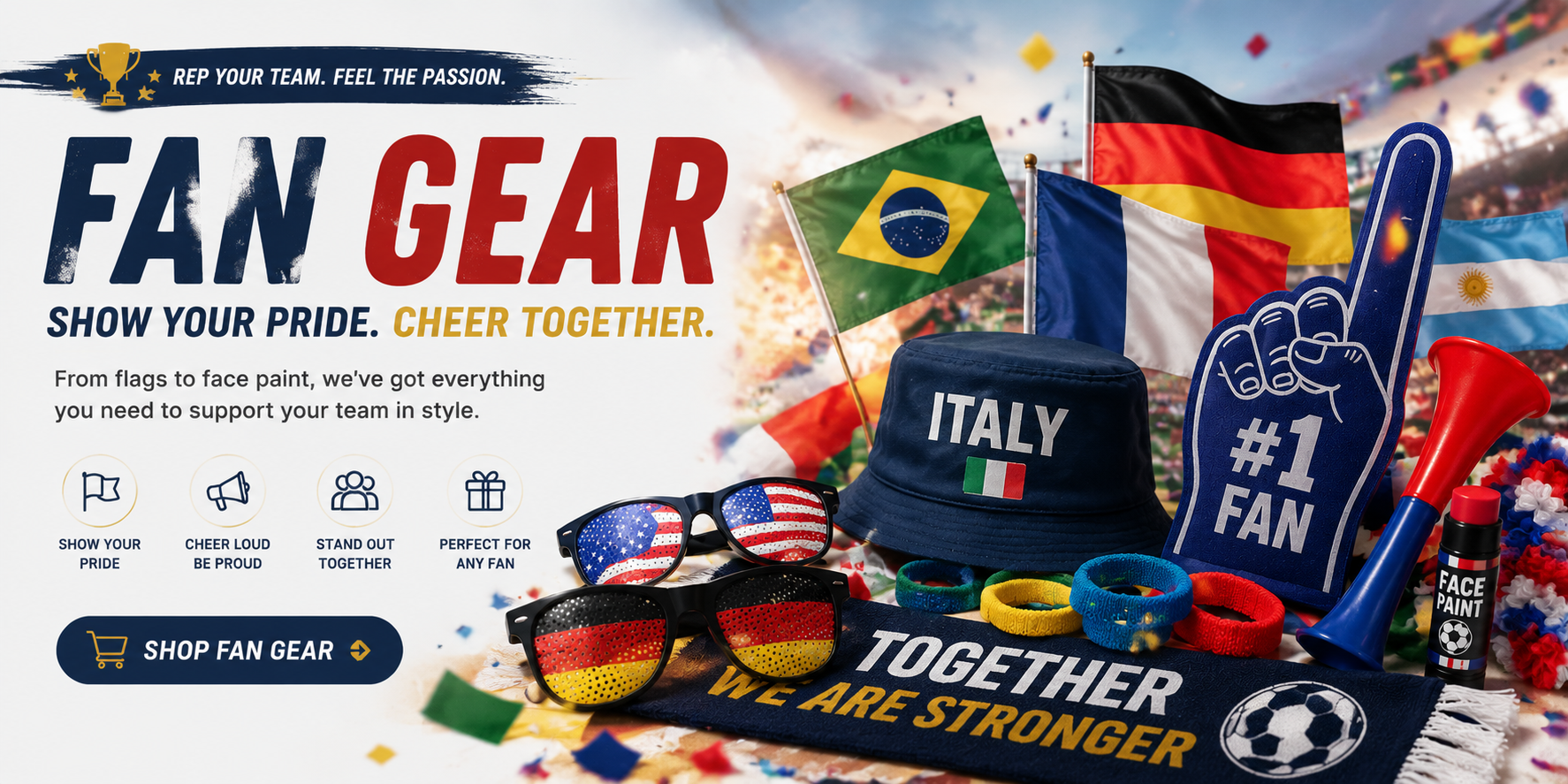 Fan Gear – “Cheer Loud, Show Spirit! ⚽”