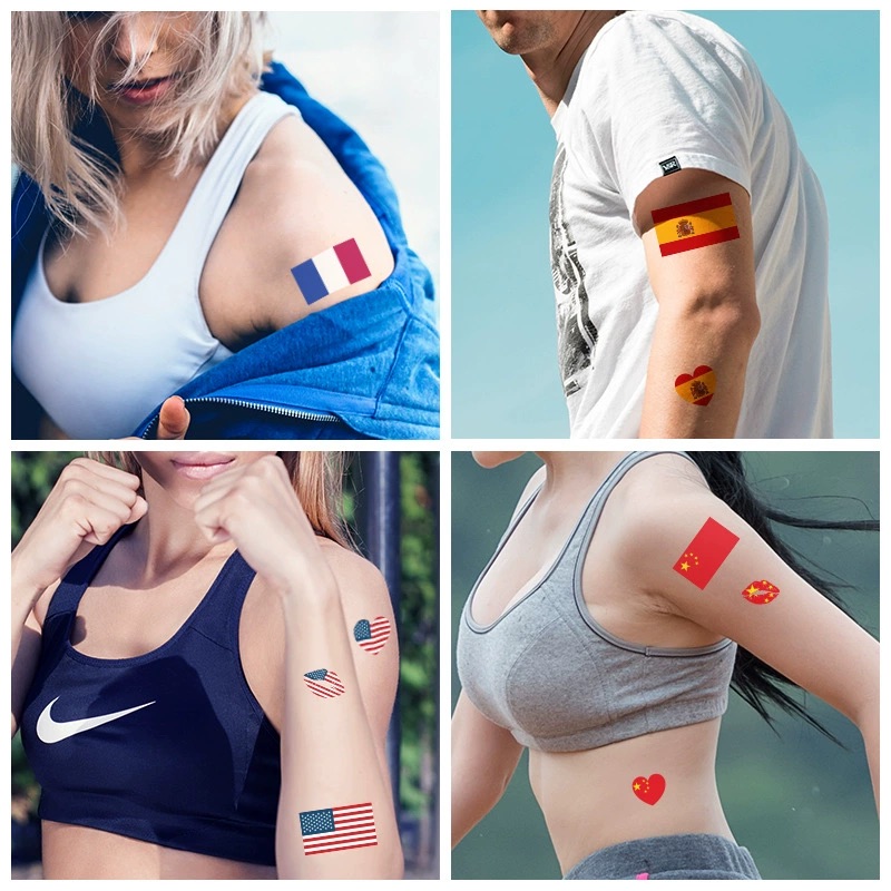 World Cup Face Flag Stickers – Hands-Free Fan Spirit Tattoos for Game Day Fun