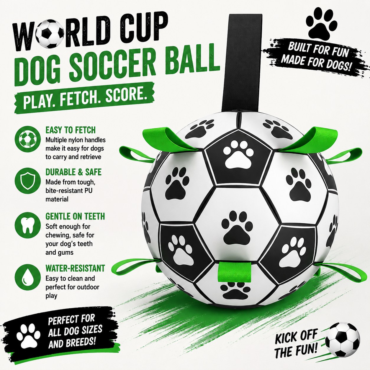⚽ Paw-Footie World Cup Dog Soccer Ball