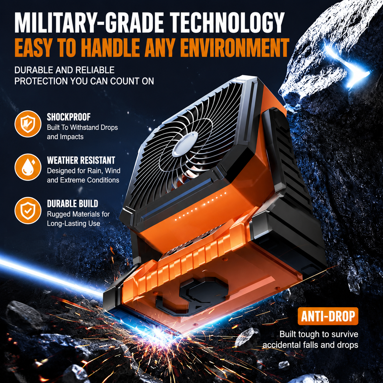 ArcticBreeze Pro™ Outdoor Cooling & Camping Fan