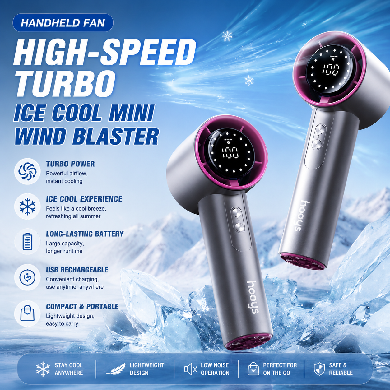 ArcticBlow™ Turbo Ice Cooling Handheld Fan