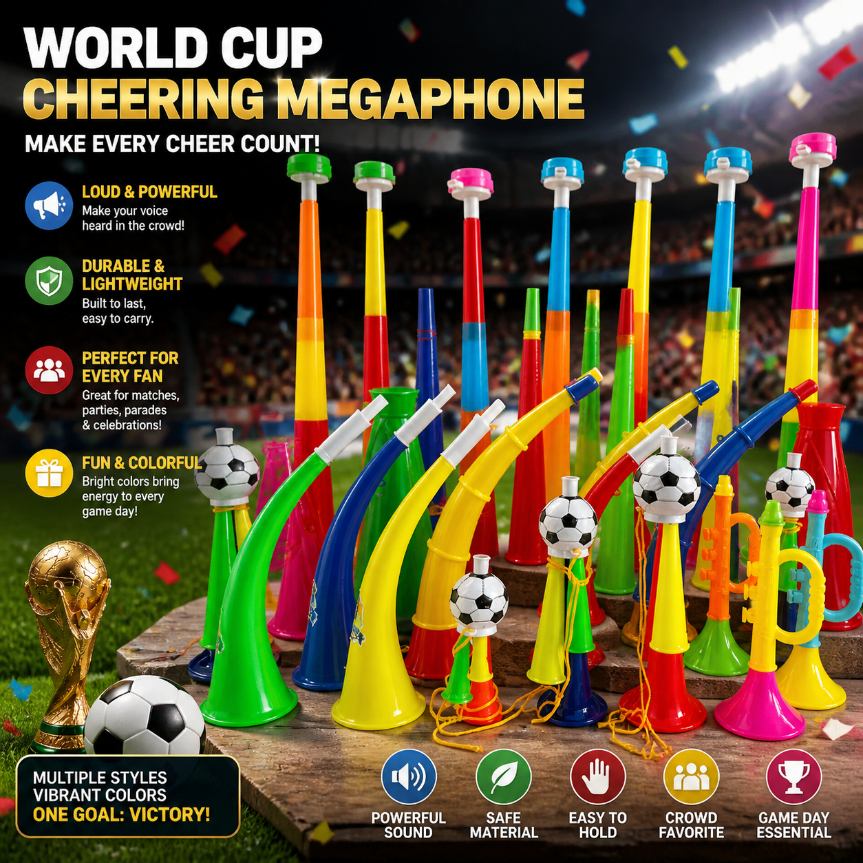 🎉 World Cup Cheer Horns – Fan Edition