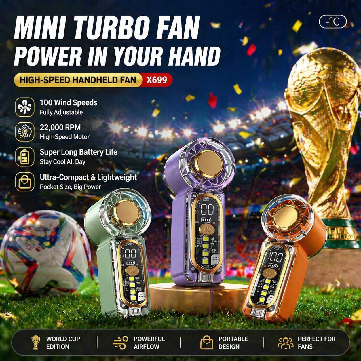 🌬️ Mini TurboFan X699 – Pocket Power Breeze
