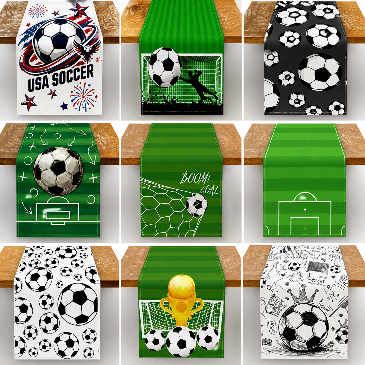 ⚽ World Cup Soccer Table Runner