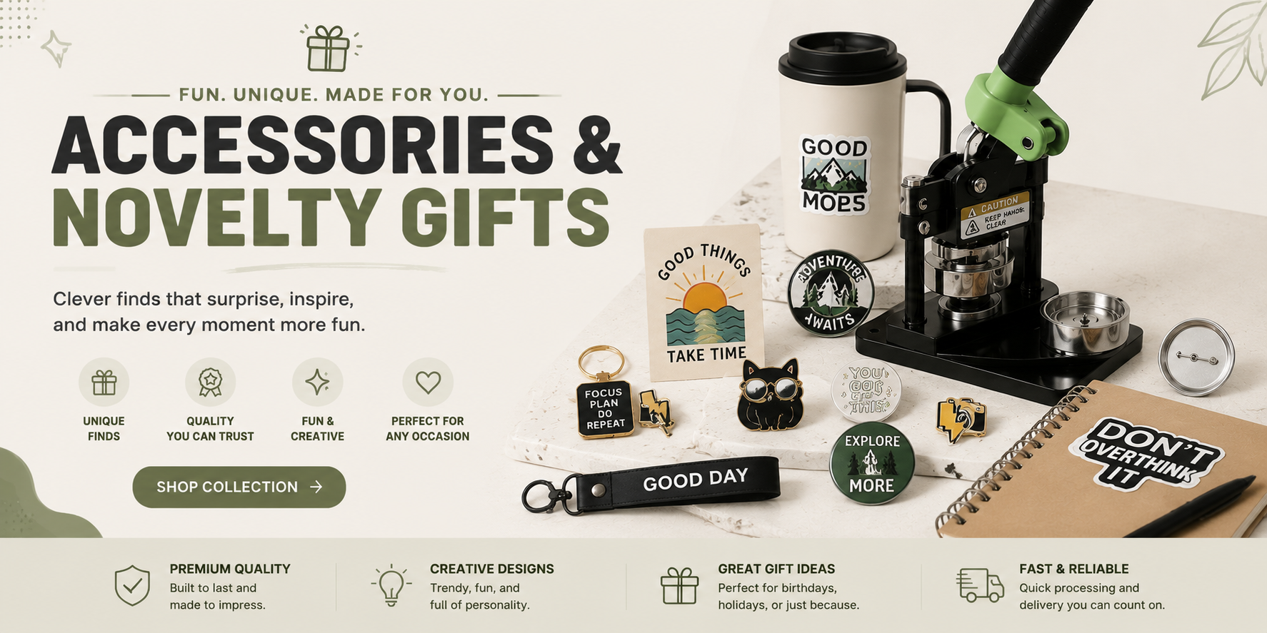 Accessories & Novelty Gifts – “Quirky Gifts, Big Smiles! 🎁”