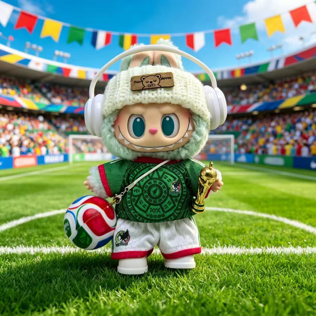 Labubu World Cup Plush Set (Doll Not Included) – Cute Soccer Fan Collectible Figures for Kids & Adults