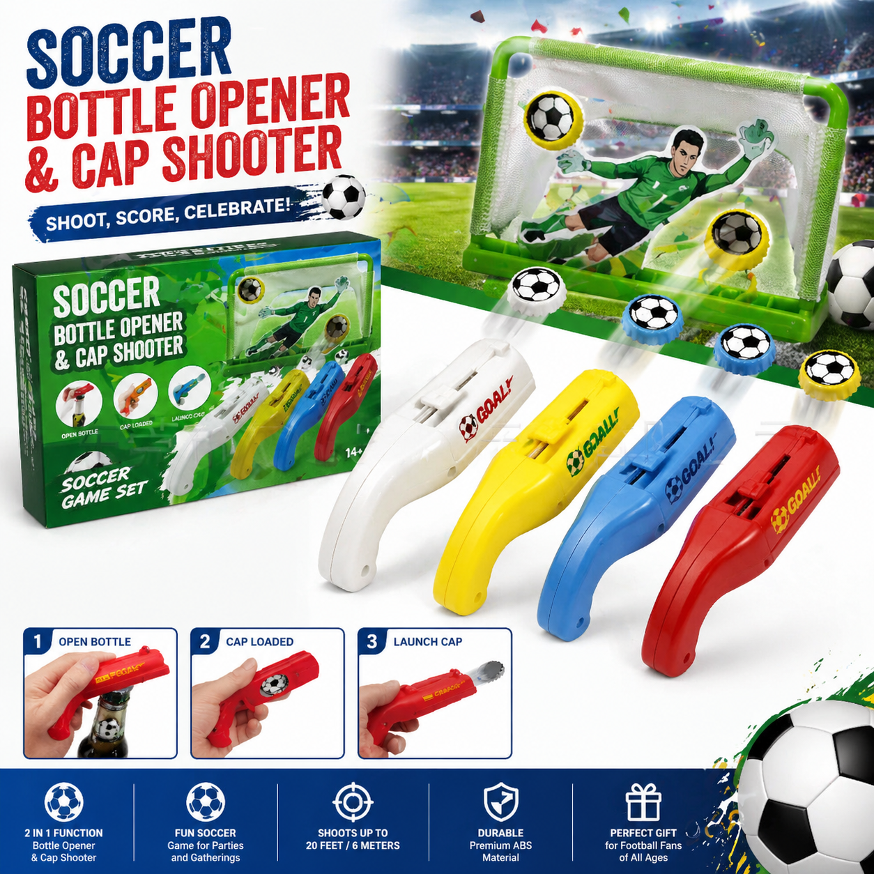 ⚡ Beer Cap Shooter – Bottle Opener & Fun Launcher