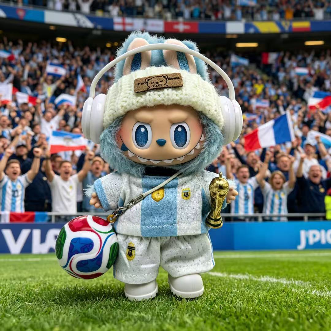 Labubu World Cup Plush Set (Doll Not Included) – Cute Soccer Fan Collectible Figures for Kids & Adults