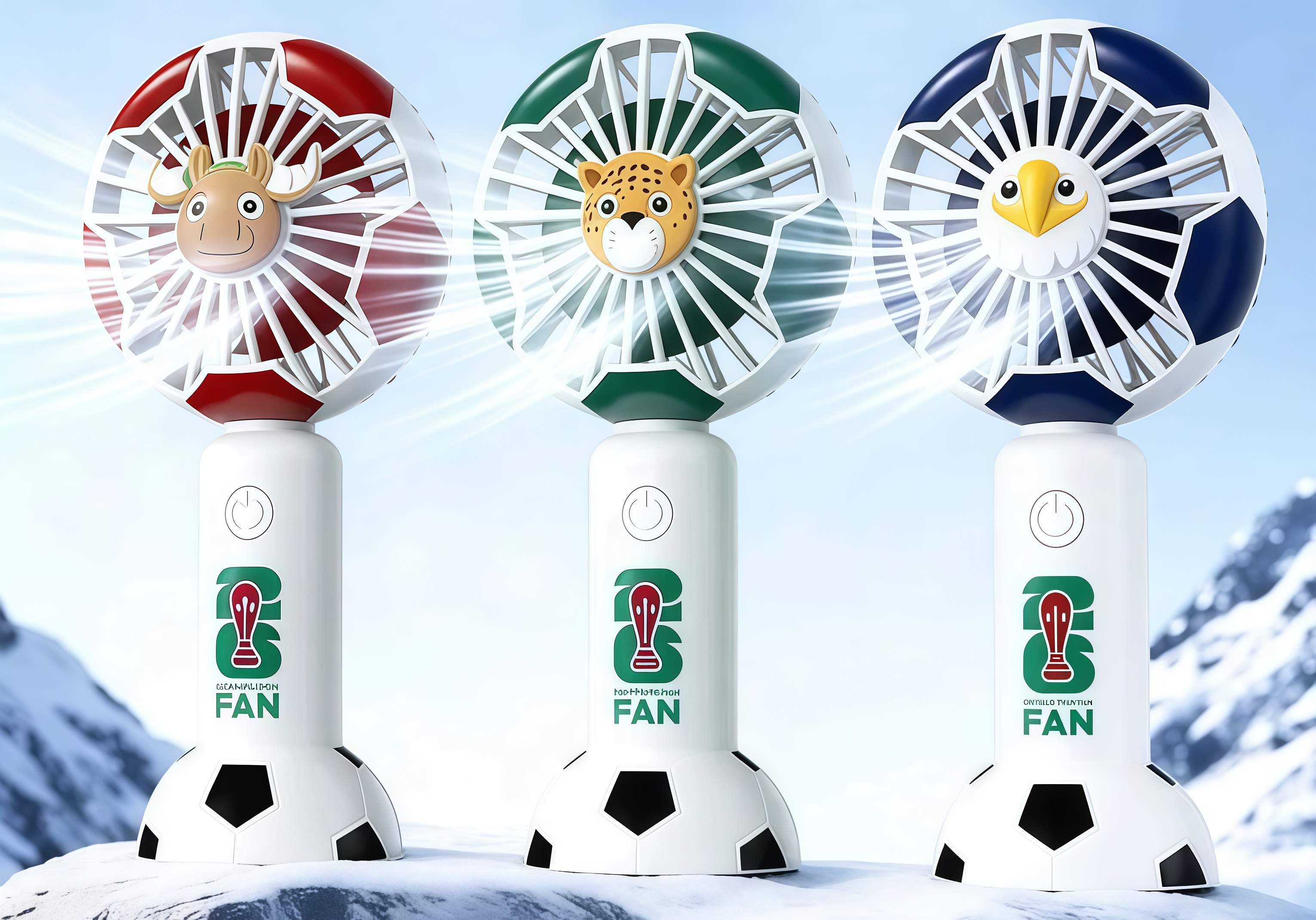 2026 World Cup Mascot Portable Cooling Fan