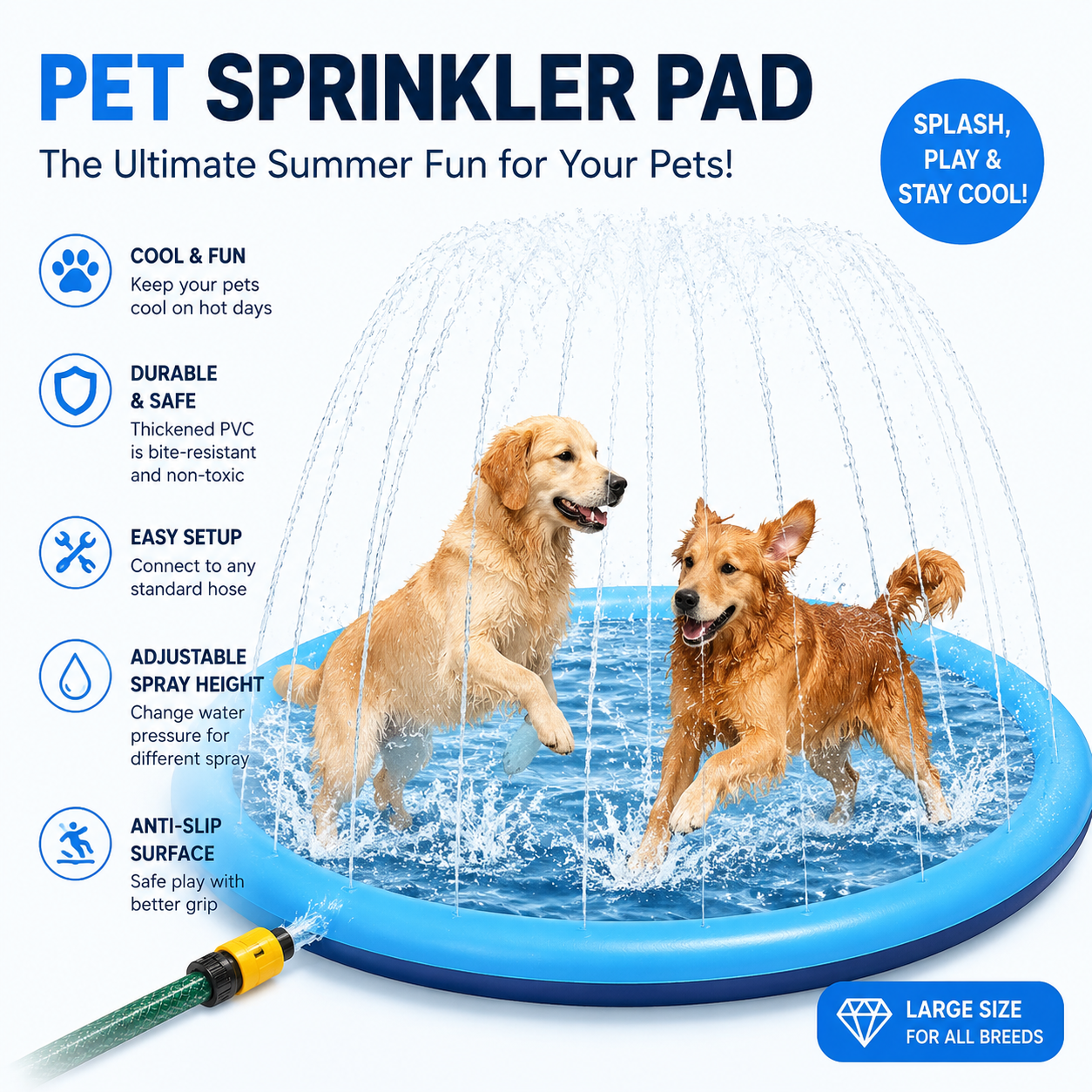 AquaBlast™ Kids Splash Water Play Mat