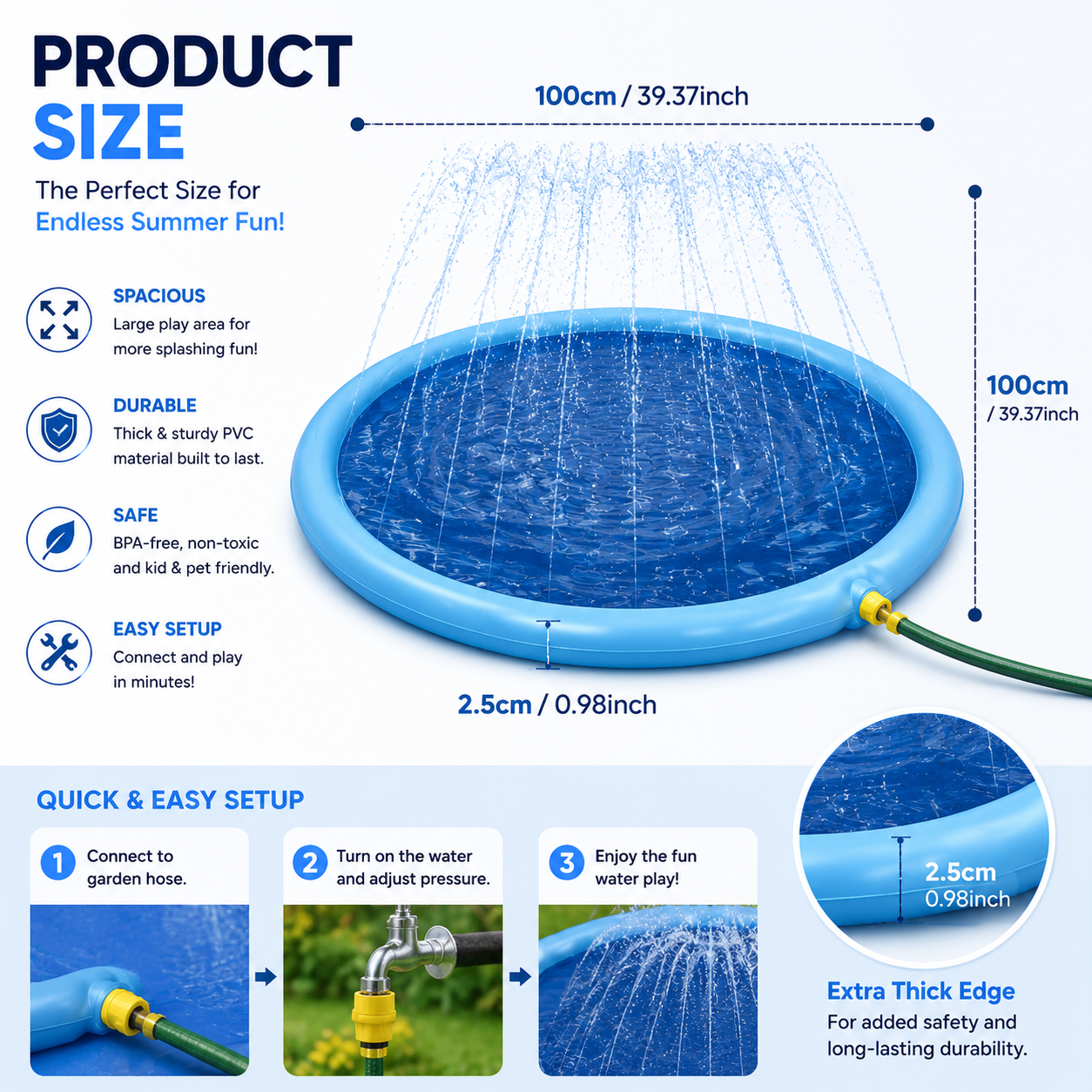 AquaBlast™ Kids Splash Water Play Mat