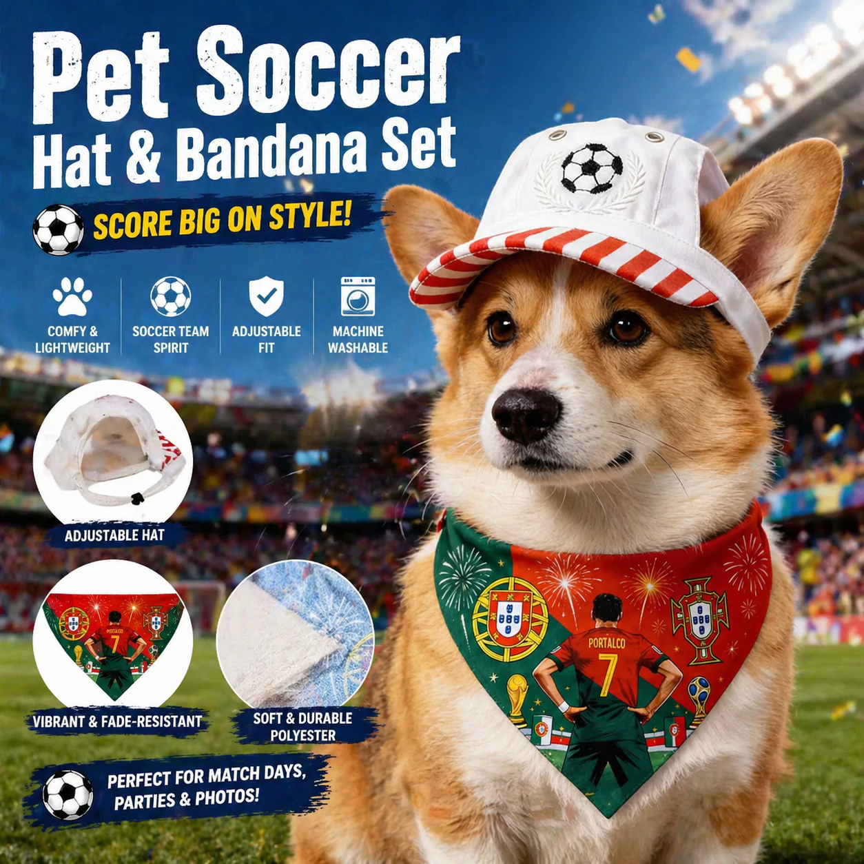 ⚽ Goal Paws™ Soccer Pet Accessories
