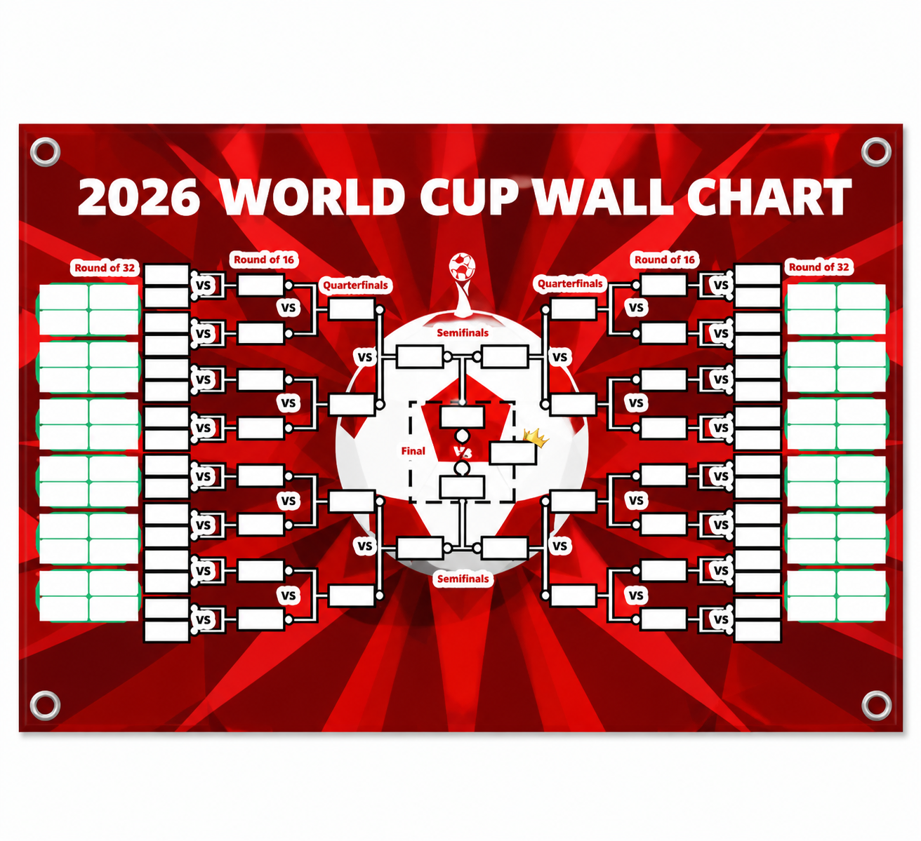 🏆 2026 World Cup Wall Chart – Interactive Match Tracker