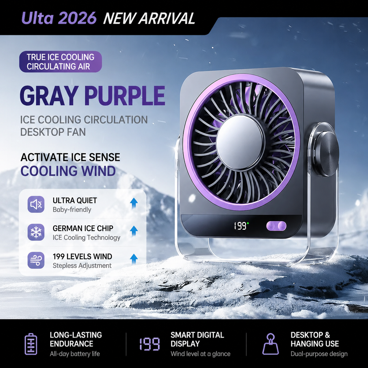 ARCTICBREEZE™ Air Pro Desktop Circulator Fan