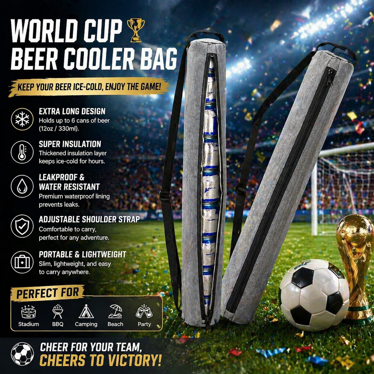 🍺World Cup Beer Cooler Sling – Fan Edition ⚽
