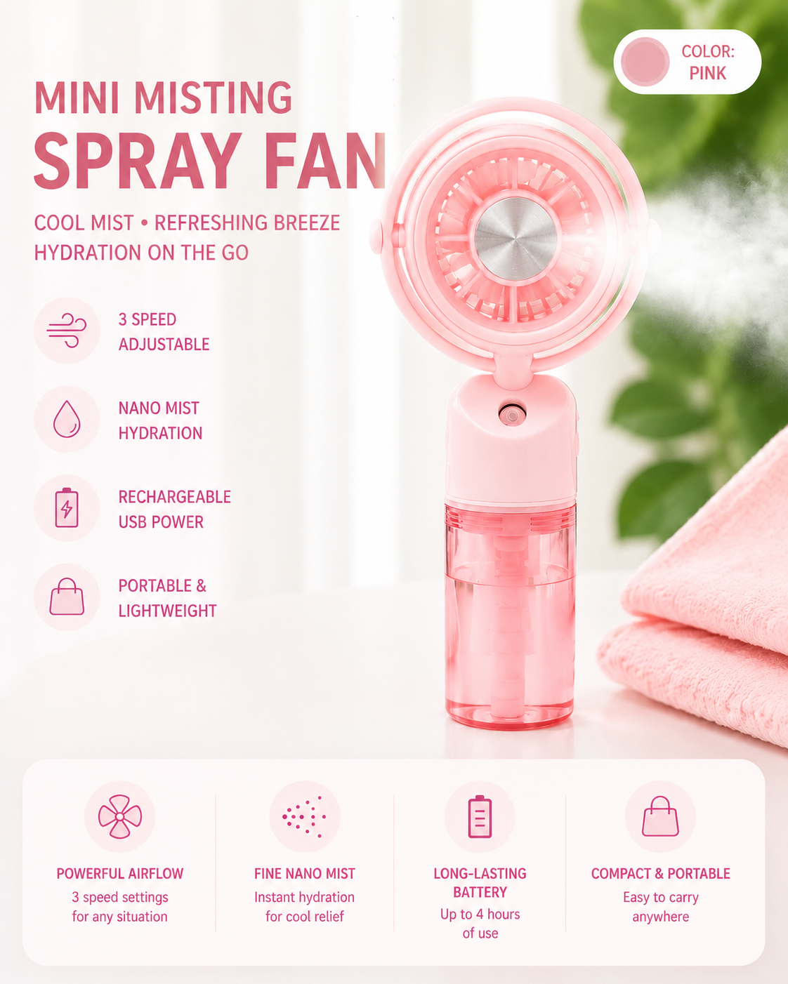 AeroMist Mini Cooling Fan
