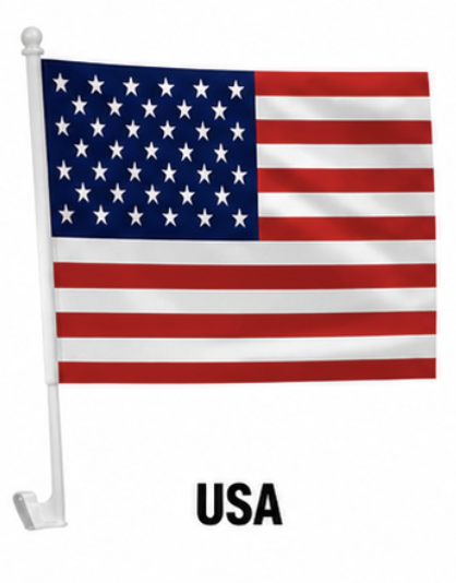 🇺🇸 World Cup Fan Flags – Car & Window Display