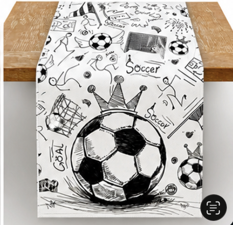⚽ World Cup Soccer Table Runner