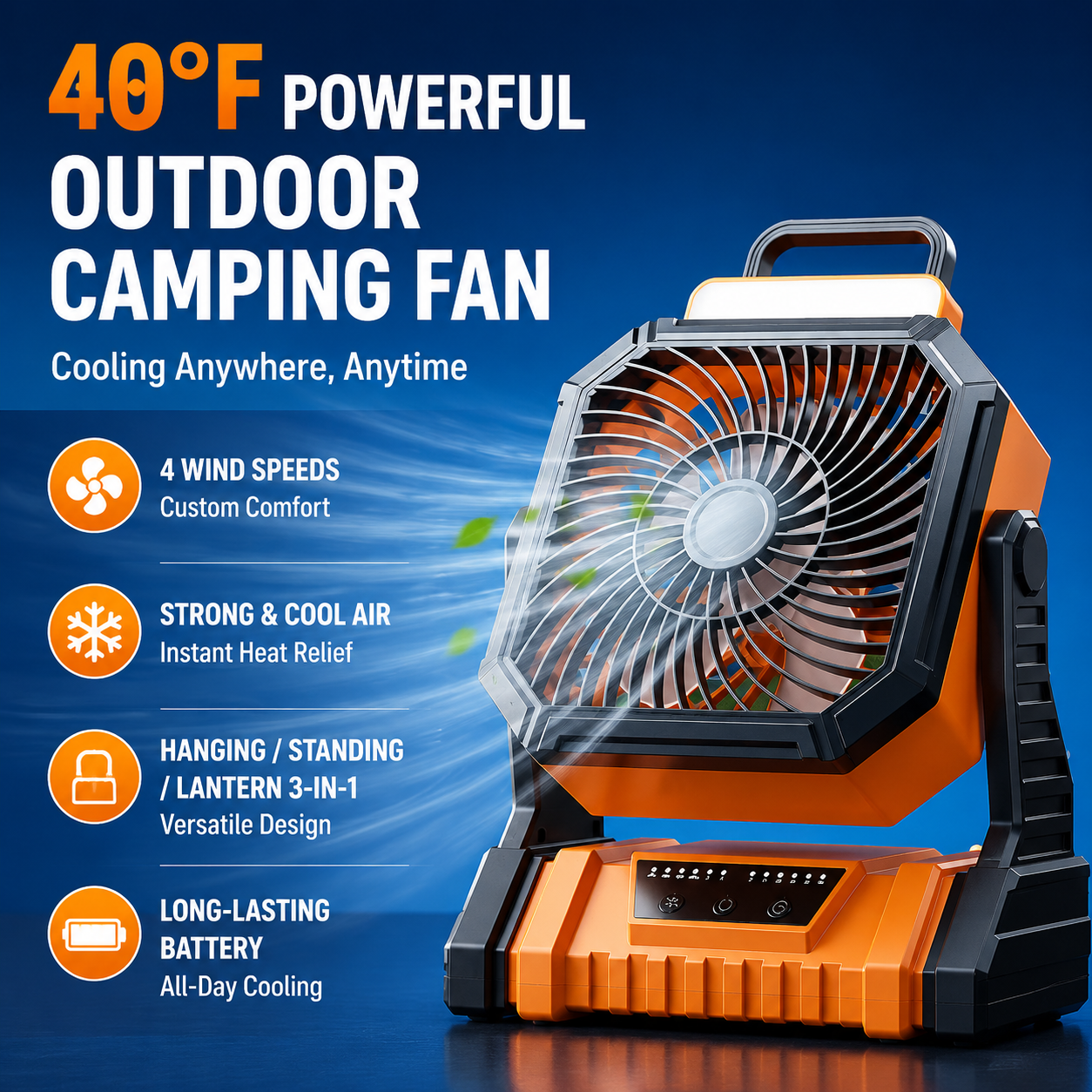 ArcticBreeze Pro™ Outdoor Cooling & Camping Fan