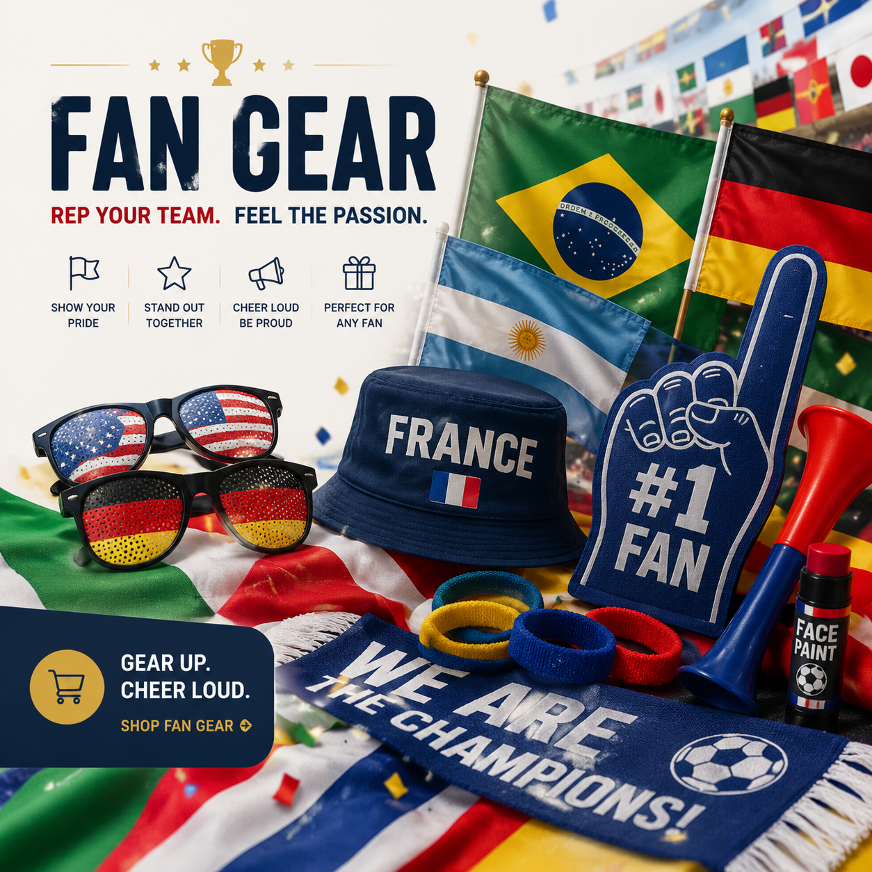 Fan Gear – “Cheer Loud, Show Spirit! ⚽”