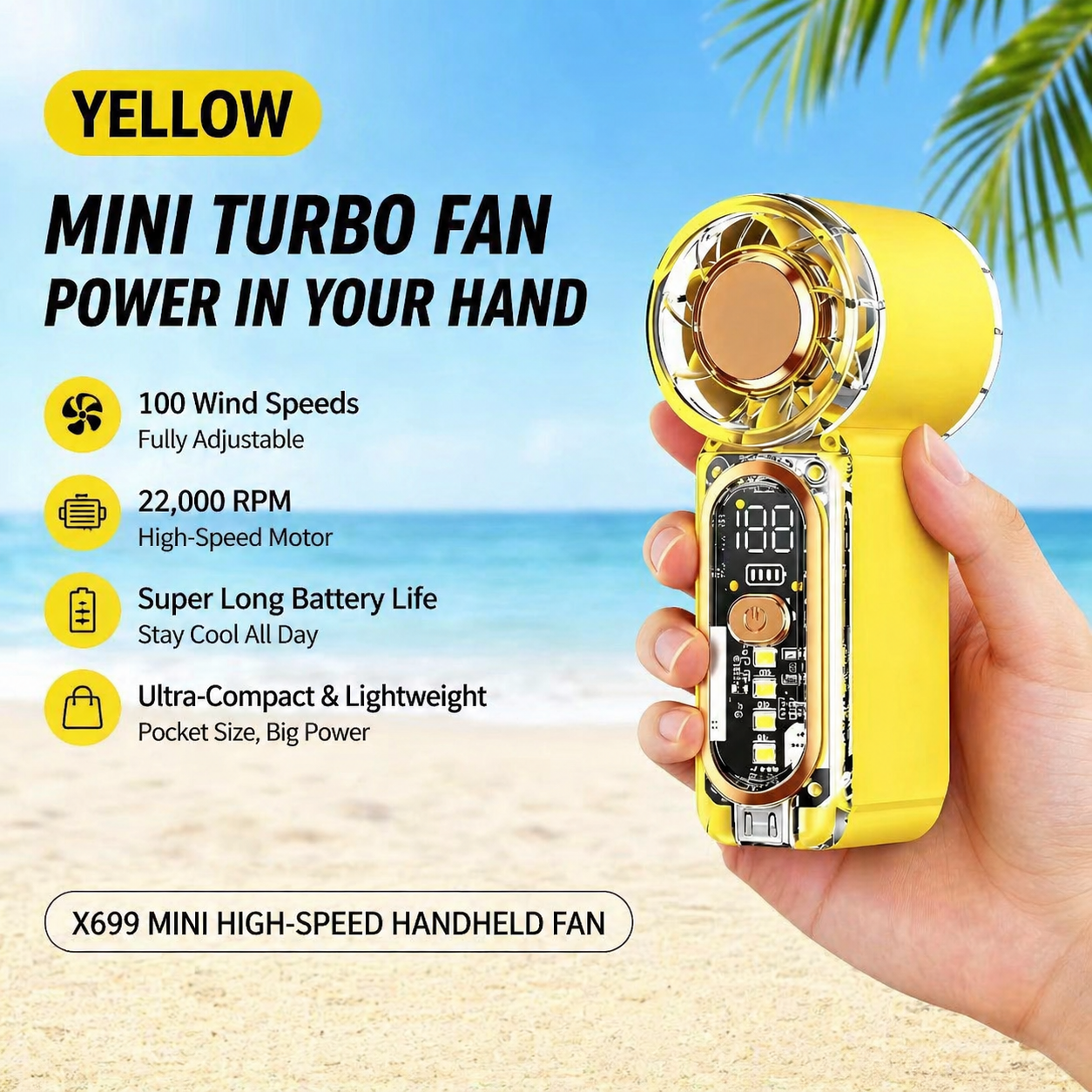 🌬️ Mini TurboFan X699 – Pocket Power Breeze