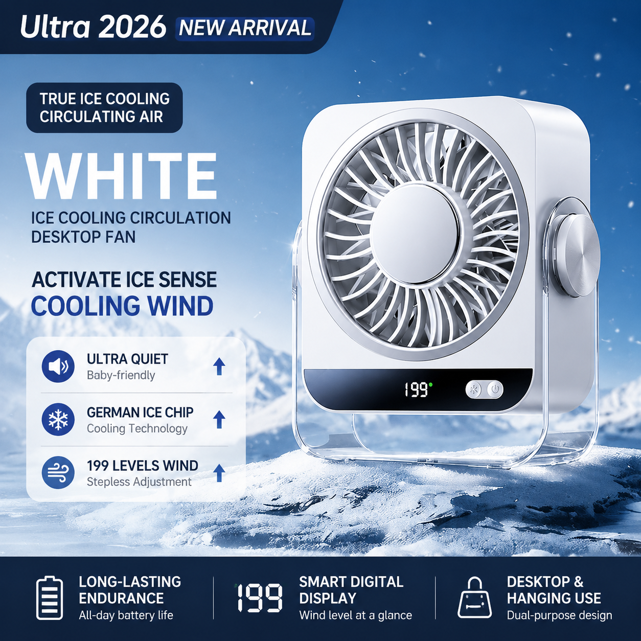 ARCTICBREEZE™ Air Pro Desktop Circulator Fan