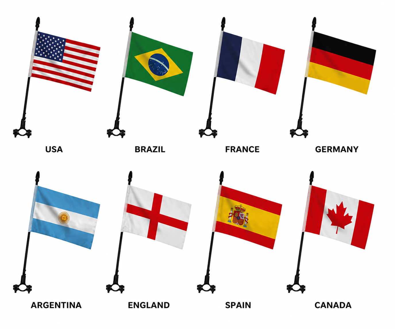 ⚡ World Cup Motorcycle Flags – USA, Mexico, Canada & More! ⚡