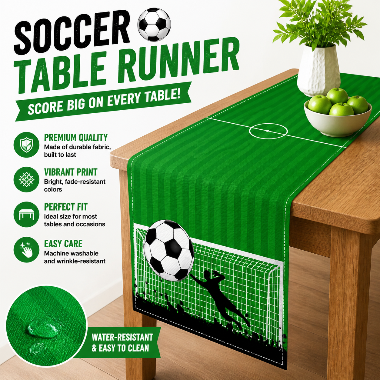 ⚽ World Cup Soccer Table Runner