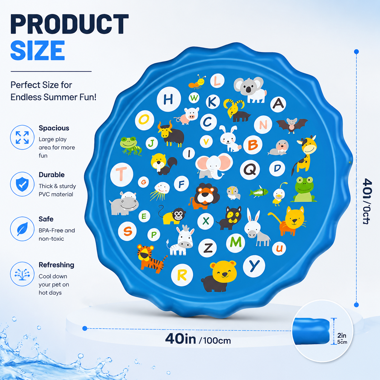 AquaBlast™ Kids Splash Water Play Mat
