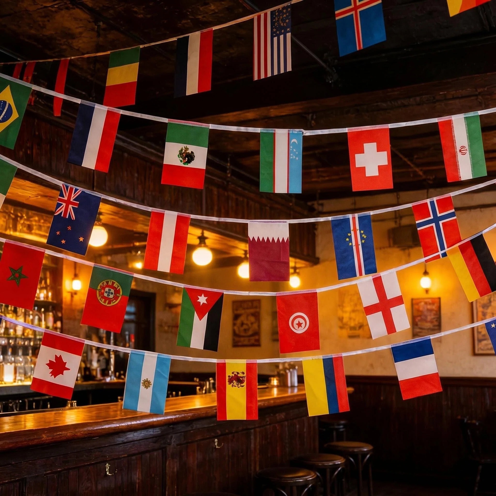 2026 World Cup Party Banner Flags