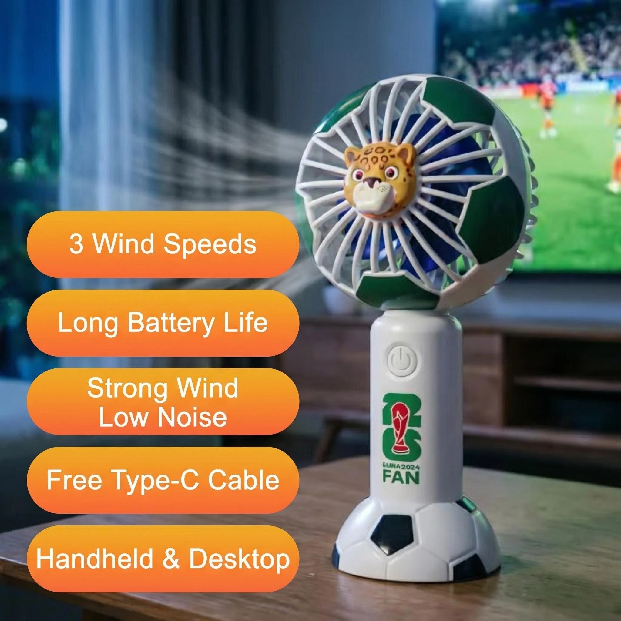 2026 World Cup Mascot Portable Cooling Fan