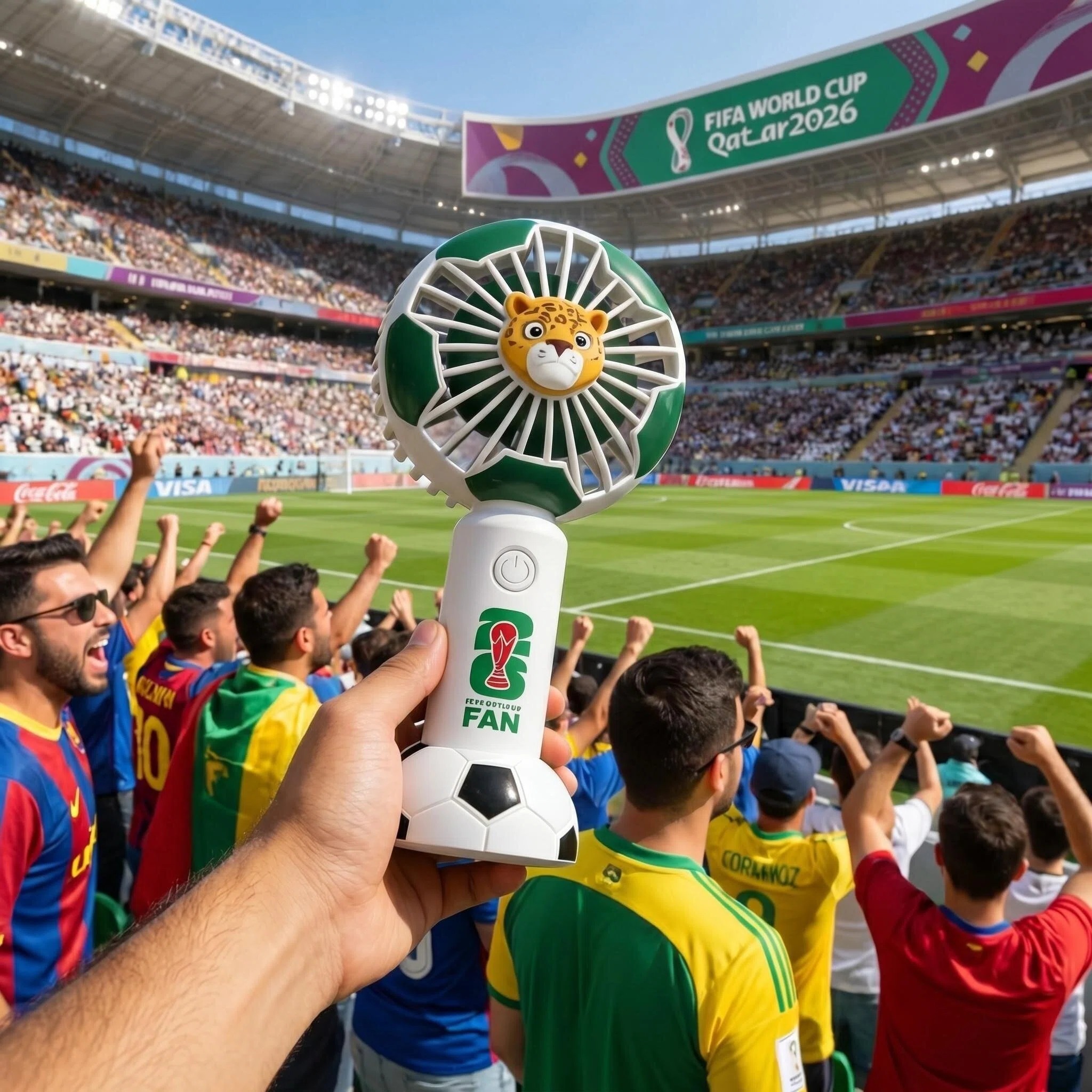 2026 World Cup Mascot Portable Cooling Fan