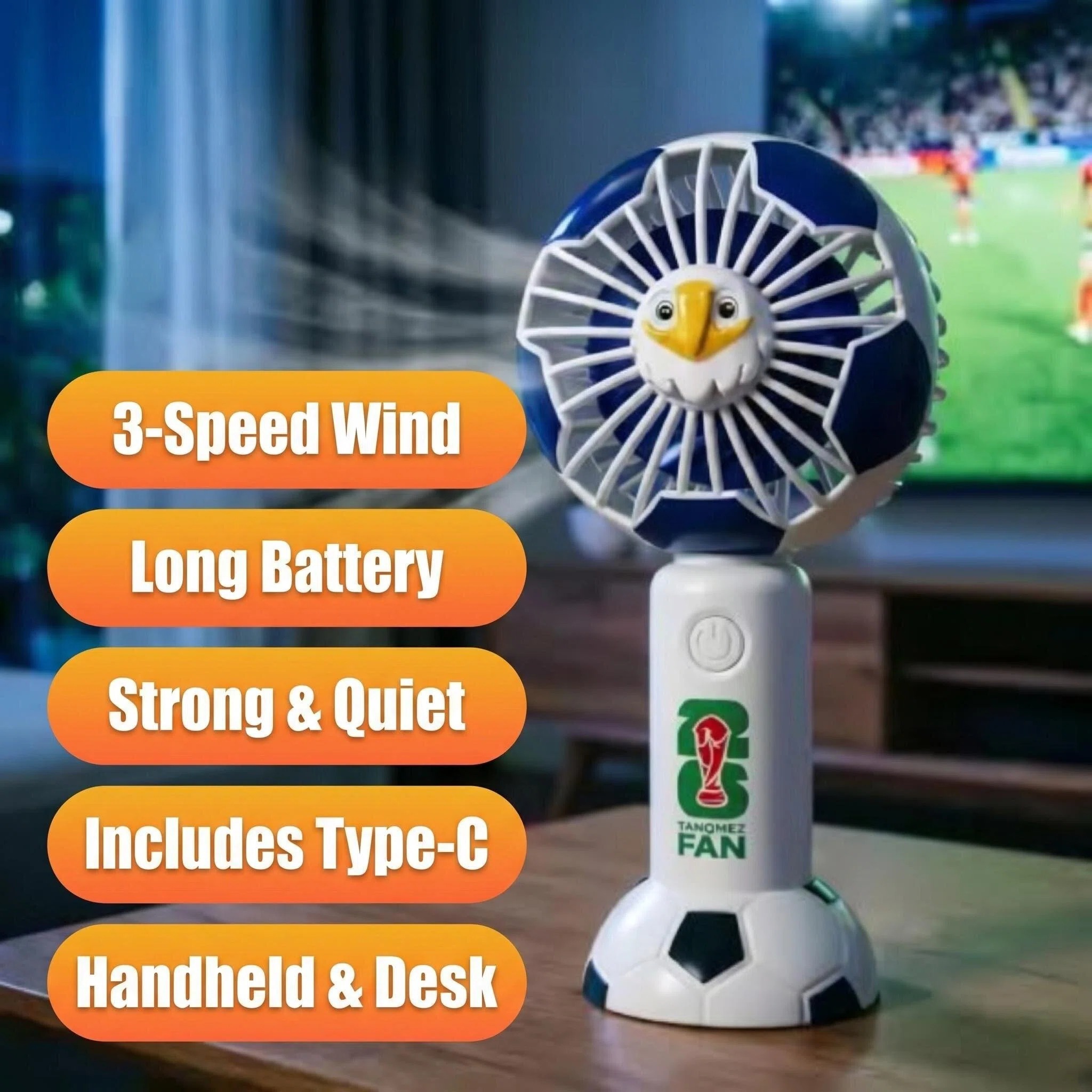 2026 World Cup Mascot Portable Cooling Fan