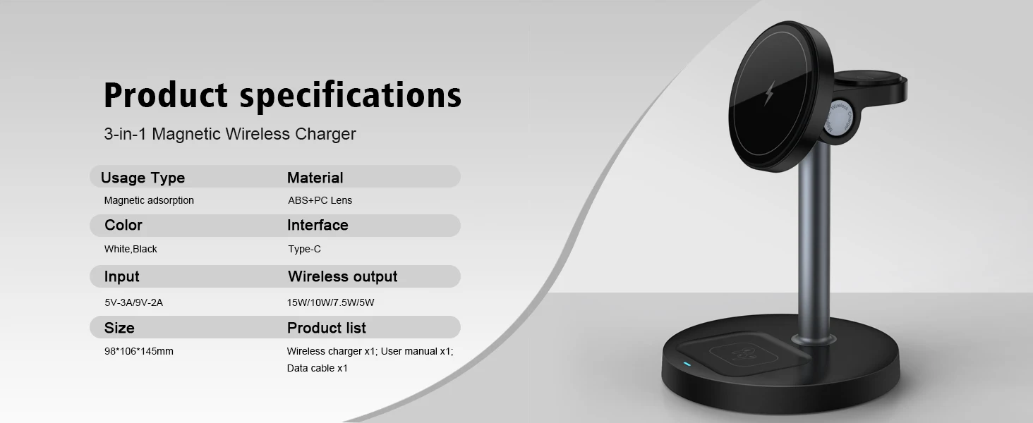 Wireless charger stand in use