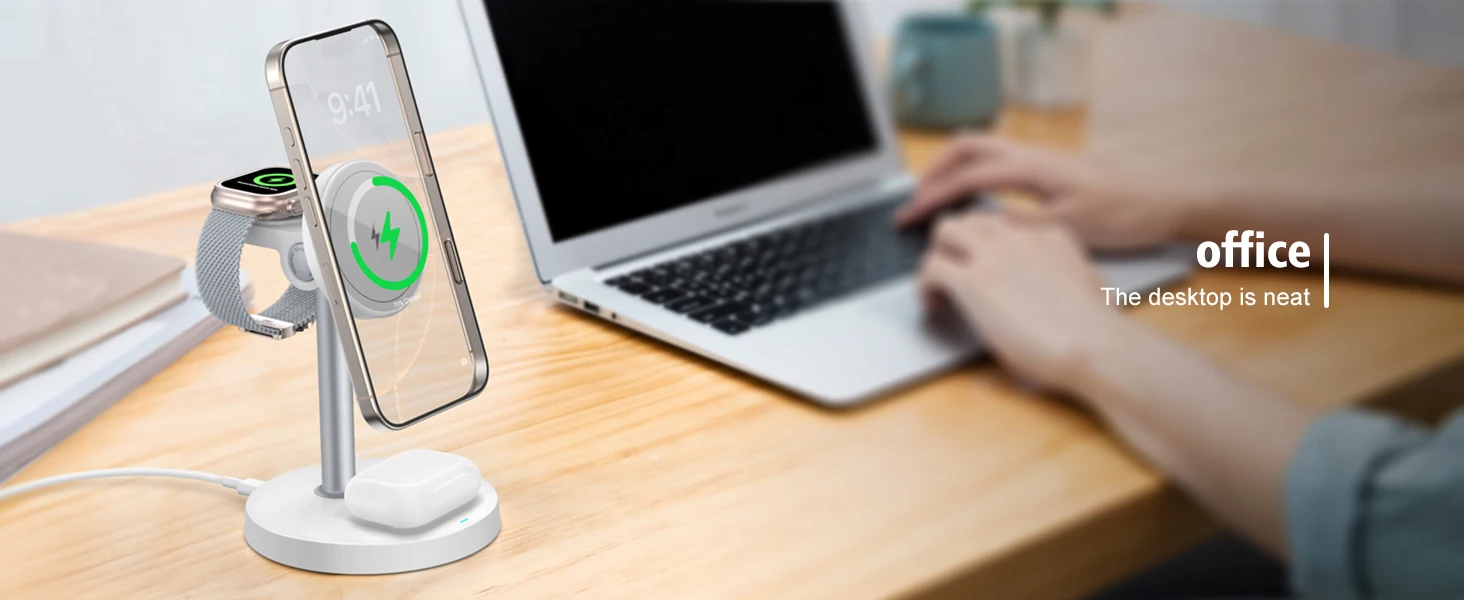 Wireless charger stand adjustable angle