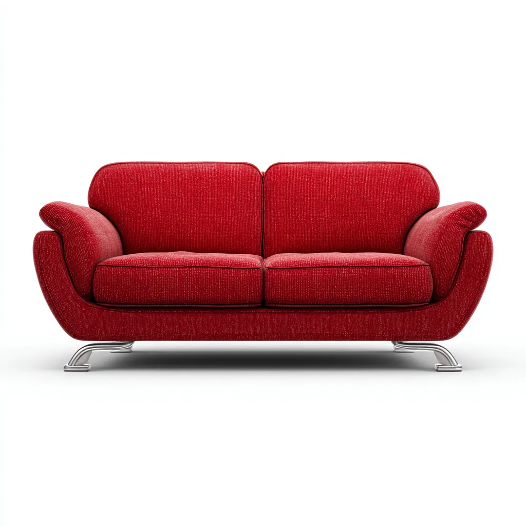 Sofa dwuosobowa z tkaniny 170x95x85 cm - czerwony - do salonu - nowoczesny styl-Losaroom