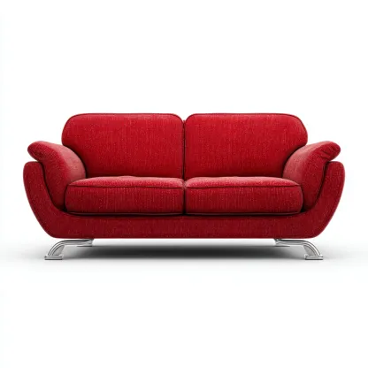 Sofa dwuosobowa z tkaniny 170x95x85 cm - czerwony - do salonu - nowoczesny styl-Losaroom