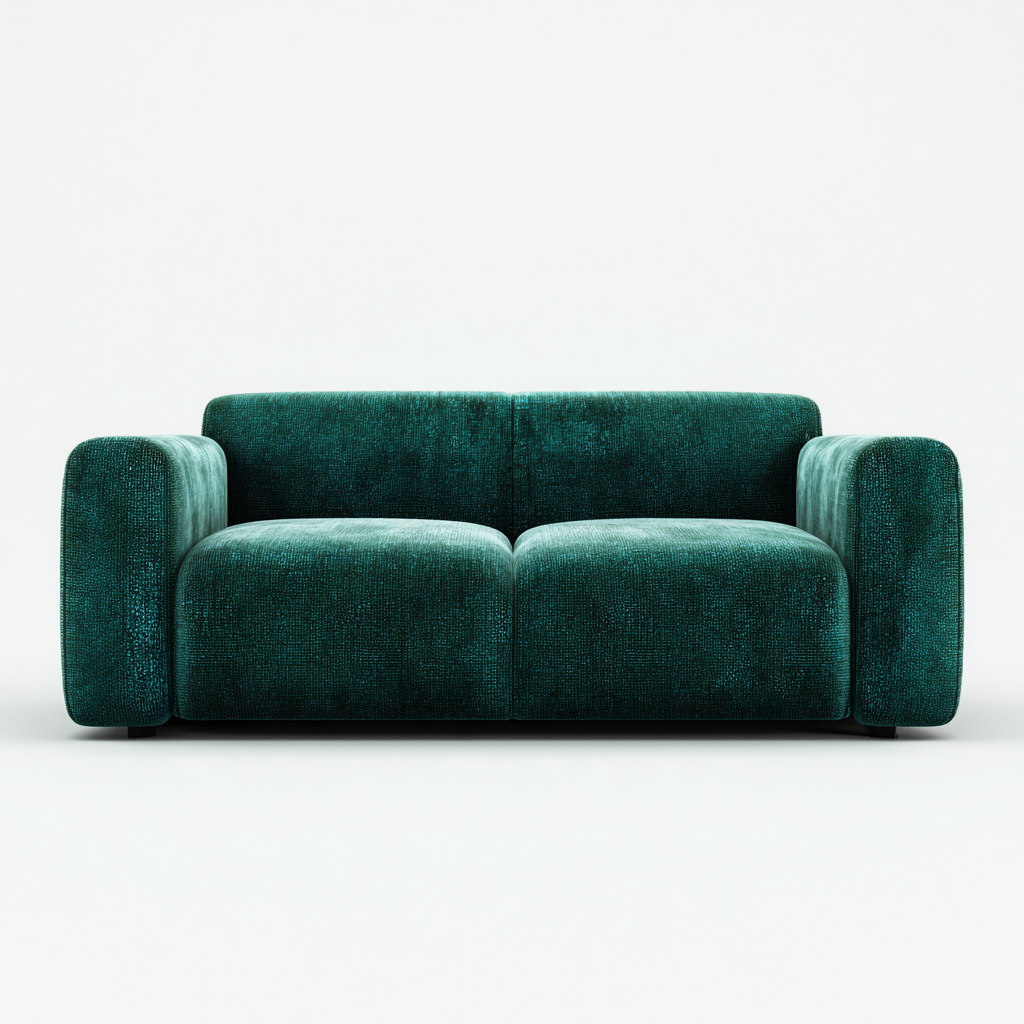 Sofa dwuosobowa z tkaniny 170x95x85 cm - ciemnozielony - do salonu - nowoczesny styl minimalistyczny-Losaroom