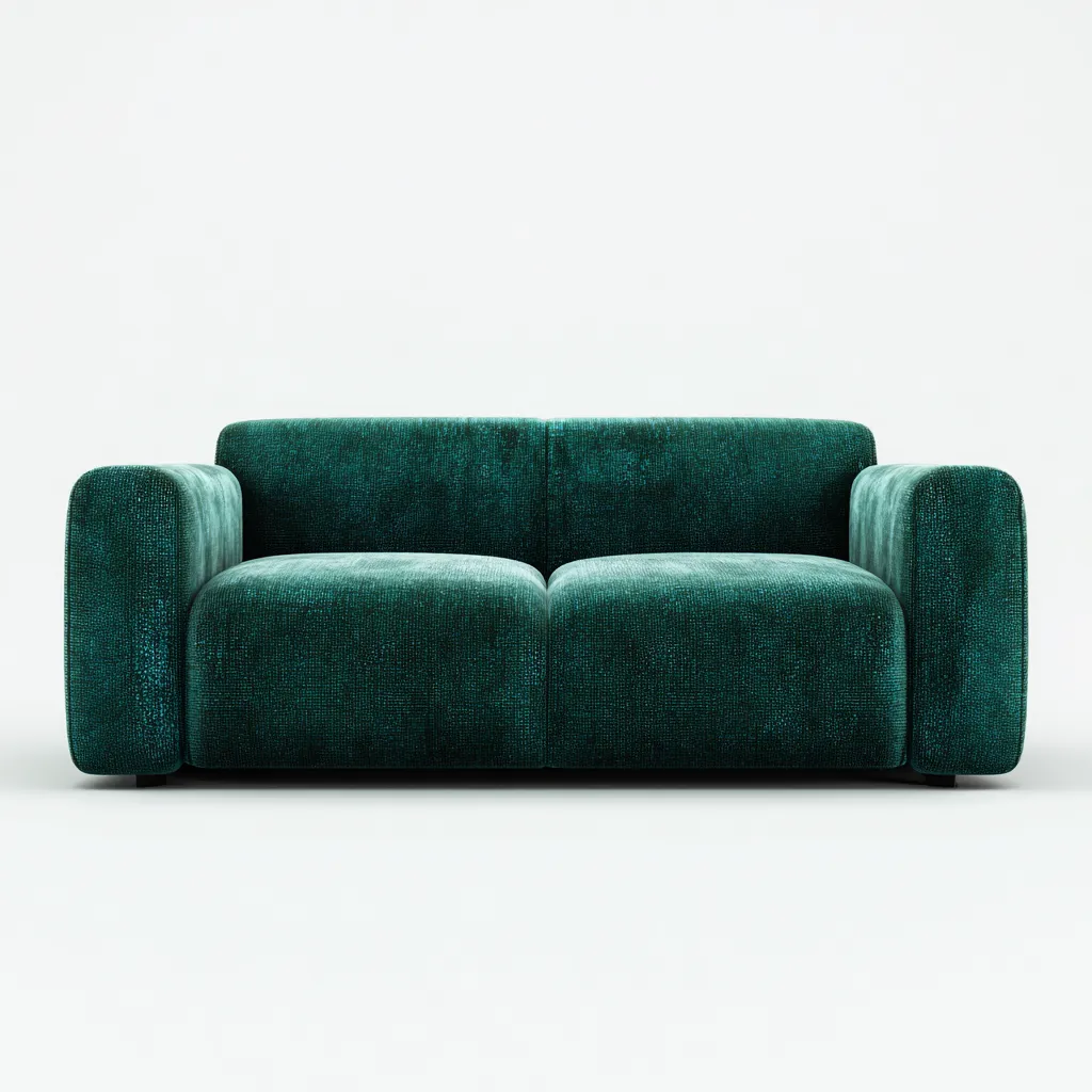 Sofa dwuosobowa z tkaniny 170x95x85 cm - ciemnozielony - do salonu - nowoczesny styl minimalistyczny-Losaroom