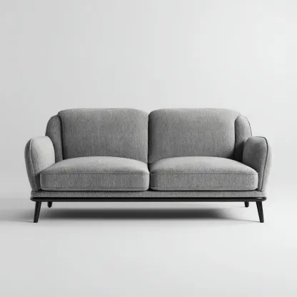Sofa dwuosobowa z tkaniny 170x95x85 cm - jasnoszary - do salonu - nowoczesny styl skandynawski-Losaroom