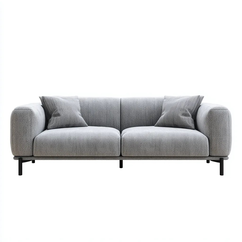 Sofa dwuosobowa tapicerowana tkaniną 160x90x85 cm - szara - do salonu - nowoczesny design-Losaroom