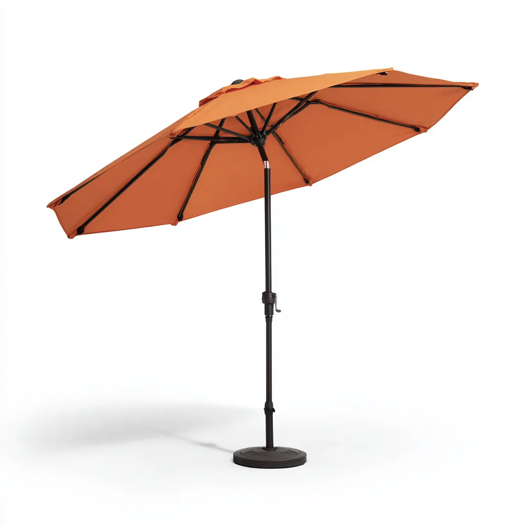 Parasole ogrodowe z aluminium 300x300x250 cm - pomarańczowy - z korbowym mechanizmem i regulowanym kątem nachylenia - nowoczesny design - odpowiedni do ogrodu-Losaroom