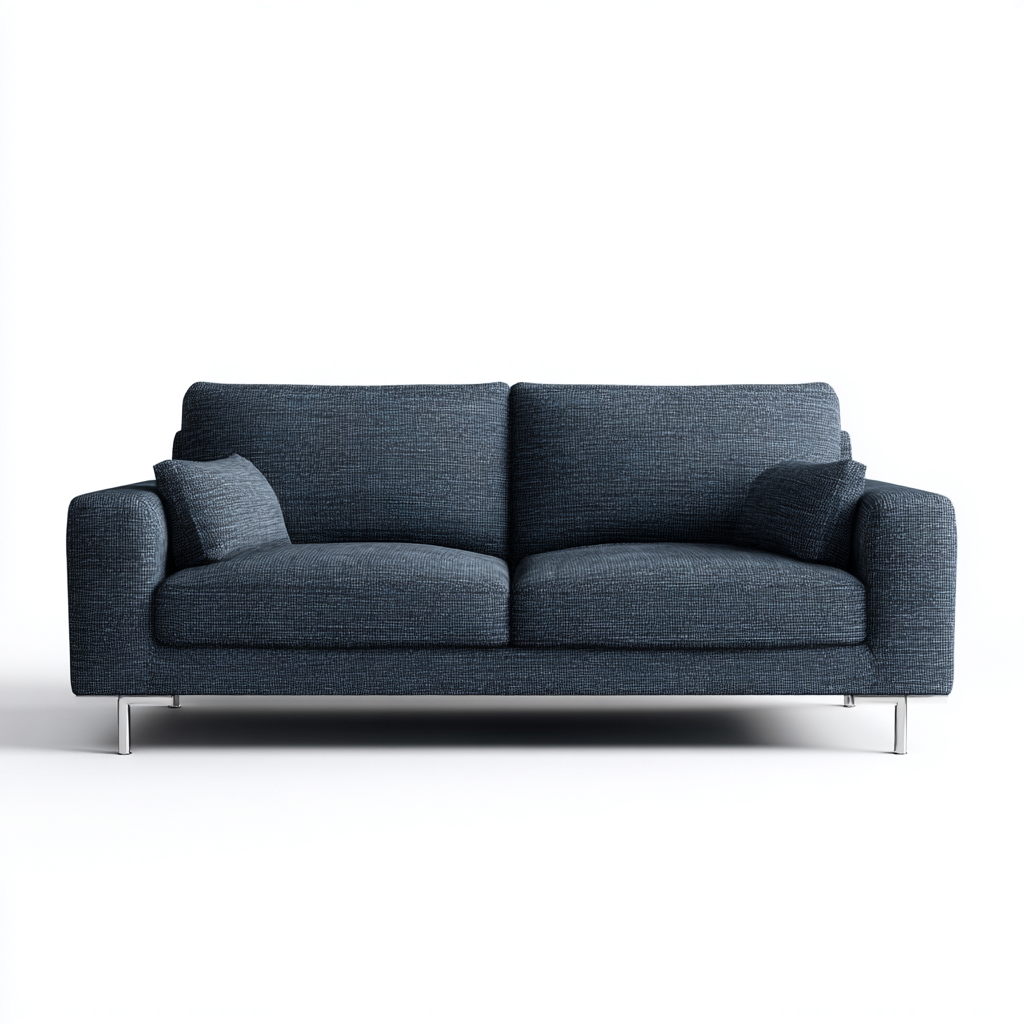 Sofa dwuosobowa z tkaniny 170x95x85 cm - ciemnoniebieski - do salonu - nowoczesny styl skandynawski-Losaroom
