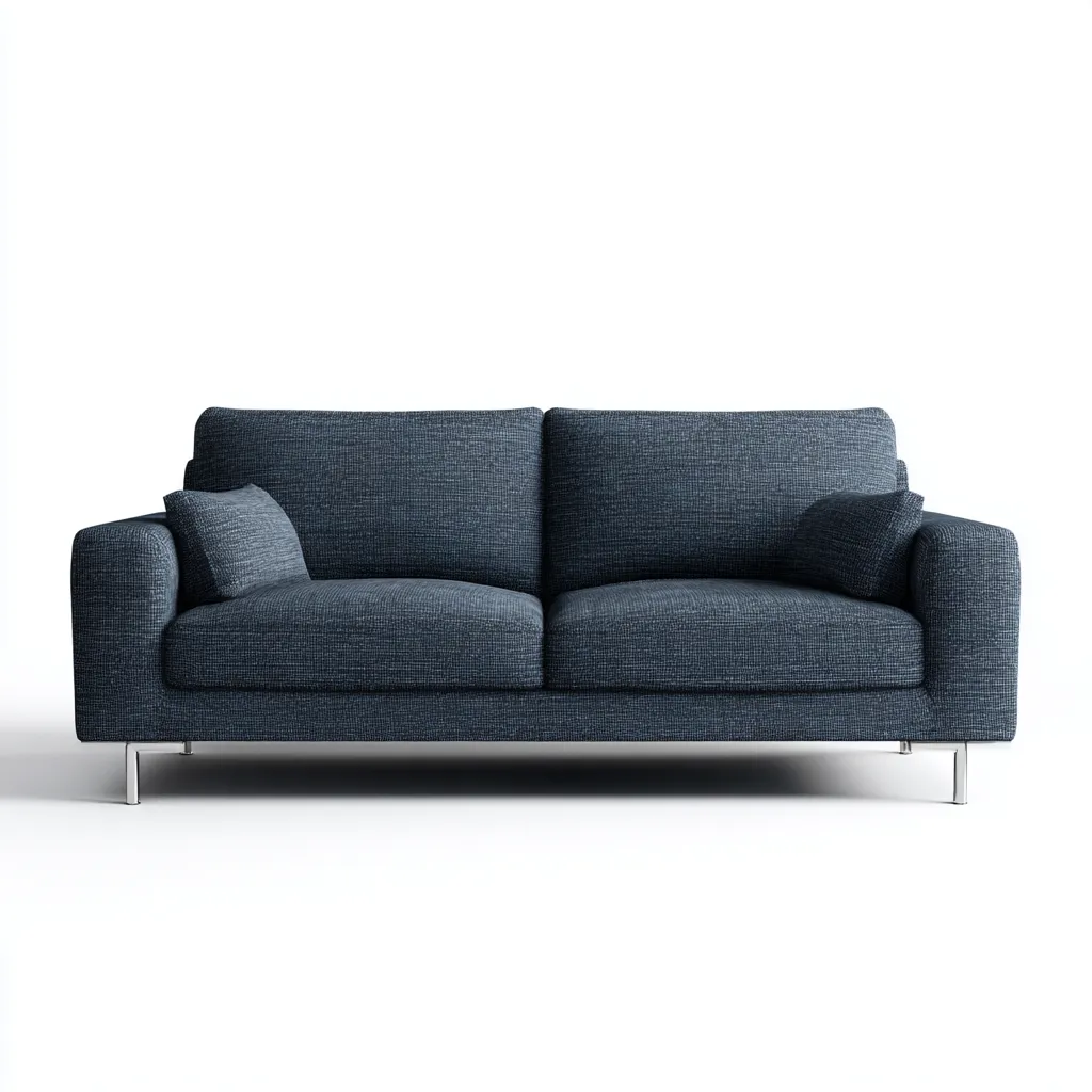Sofa dwuosobowa z tkaniny 170x95x85 cm - ciemnoniebieski - do salonu - nowoczesny styl skandynawski-Losaroom