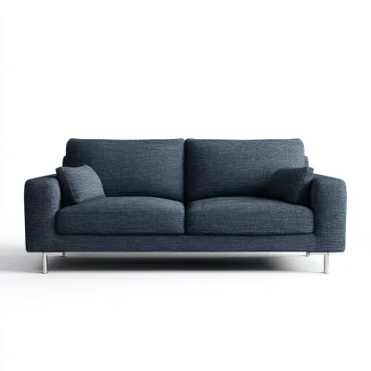 Sofa dwuosobowa z tkaniny 170x95x85 cm - ciemnoniebieski - do salonu - nowoczesny styl skandynawski-Losaroom