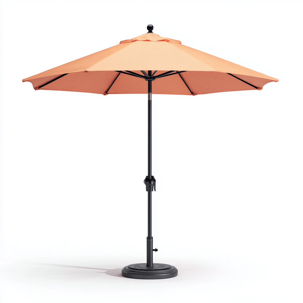 Parasole ogrodowe z aluminium 300x300x250 cm - jasnopomarańczowy - z korbowym mechanizmem i otworem wentylacyjnym - nowoczesny design - odpowiedni do ogrodu-Losaroom