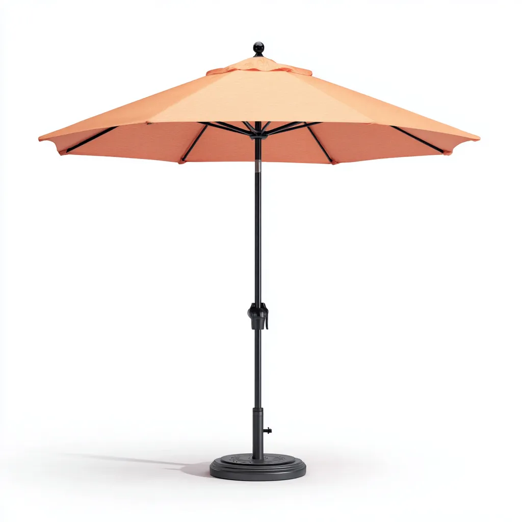 Parasole ogrodowe z aluminium 300x300x250 cm - jasnopomarańczowy - z korbowym mechanizmem i otworem wentylacyjnym - nowoczesny design - odpowiedni do ogrodu-Losaroom